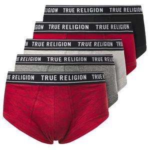 NEW True Religion Mens Underwear 5 Pack Mens Briefs Soft Cotton